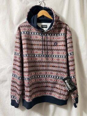Hooey Men’s Mesa Multi-Color Navy & Red  Aztec Pullover Hoodie 0174